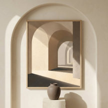 Neutrale Wandkunst im Bogenstil für Wohnzimmer-Dek