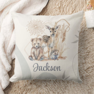 Neutraler Baby-Name Boho Bear Deer Gender Kissen