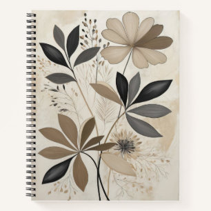 Neutraler Boho Botanische Kunst Minimalistische Er Notizbuch