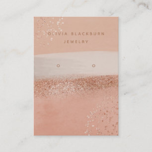 Neutraler Boho und Rose Gold Earl Display Card Visitenkarte