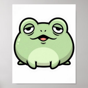 Neutraler Froschposter Minimalistischer Süßer Fros Poster