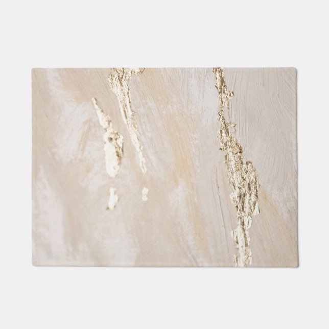 Neutraler goldener Hintergrund Fußmatte (Vorderseite)