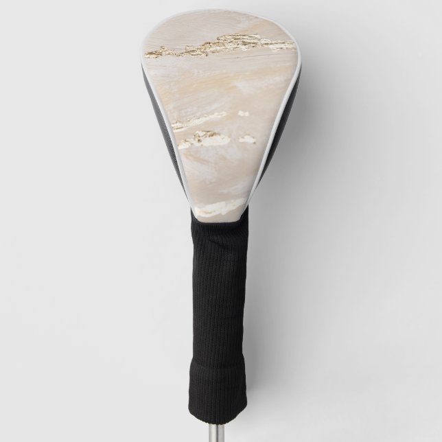 Neutraler goldener Hintergrund Golf Headcover (Vorderseite)