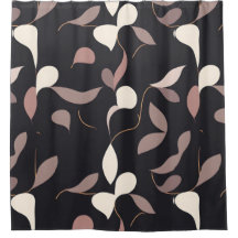 Neutraler Minimalistischer Duschvorhang - sauber, 