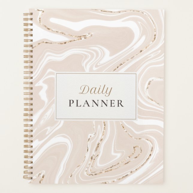 Neutraler Minimalistischer Tagesplaner Planer (Vorderseite)