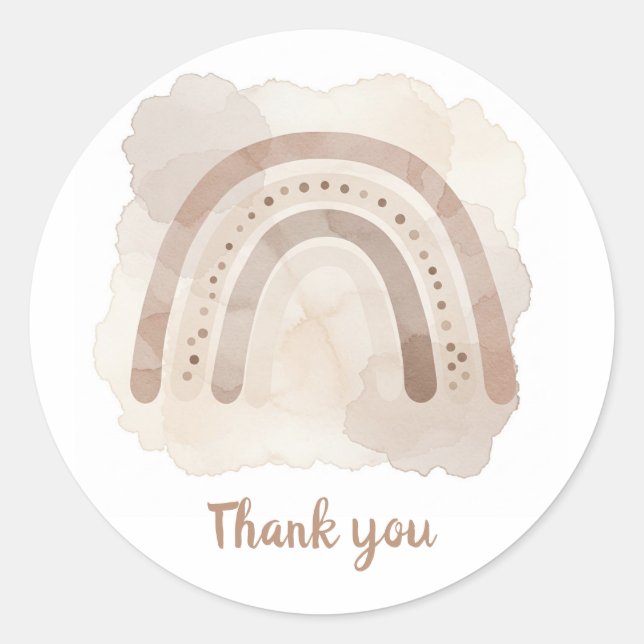 Neutraler Regenbogen Danke Aufkleber (Vorderseite)