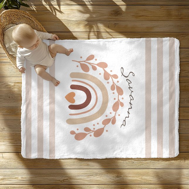 Neutraler Regenbogen-Individuelle Name Kinderdusch Fleecedecke (Von Creator hochgeladen)