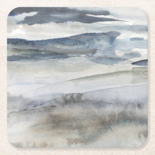 Neutraler Salznebel Rechteckiger Pappuntersetzer