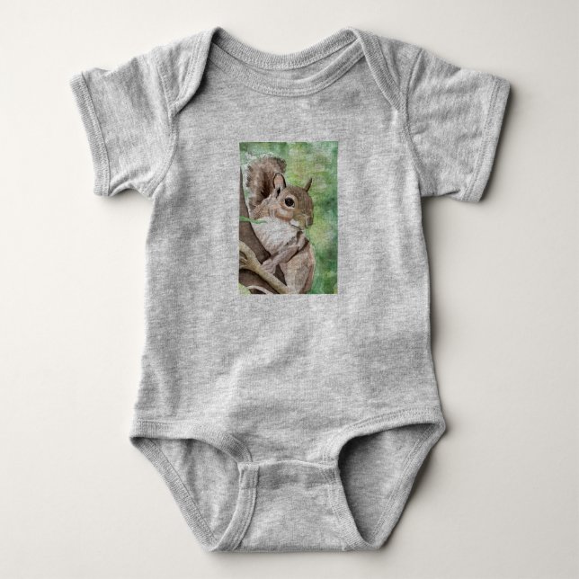 Neutraler Säugling-Outfit für Eichhörnchen Baby Strampler (Vorderseite)