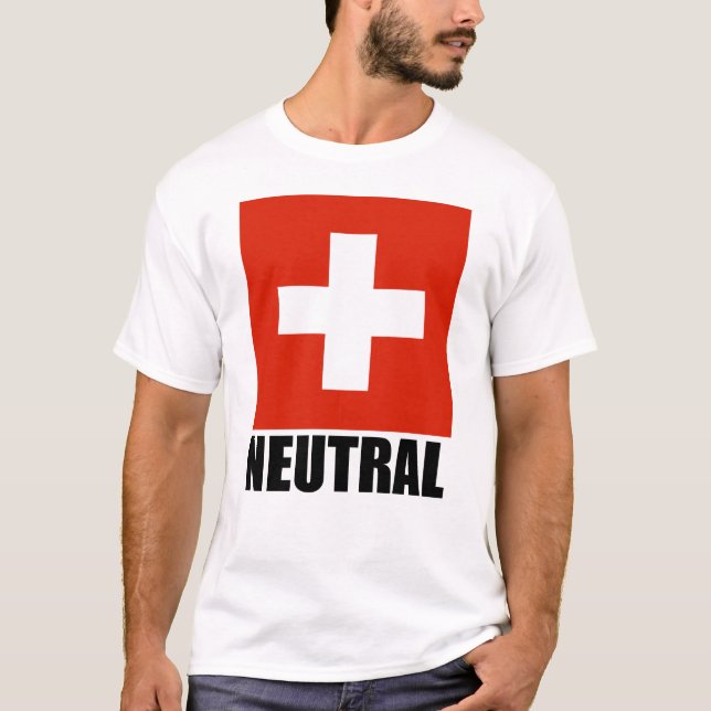 NEUTRALER (Schweizer Flaggen-) T - Shirt (Vorderseite)
