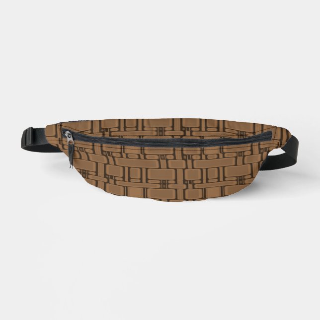 Neutraler Teekaffee des Rechteck-Musters Bauchtasche (Vorderseite)