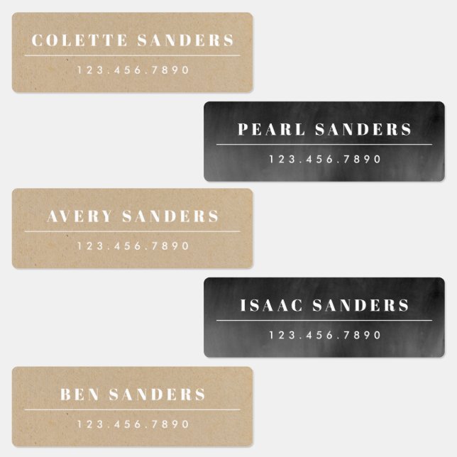 Neutraler wasserfester Name der Kraft & Chalkboard Etiketten (Gruppe)