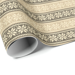 Neutraler Weihnachtsschneeflocken Moderner Winter Geschenkpapier