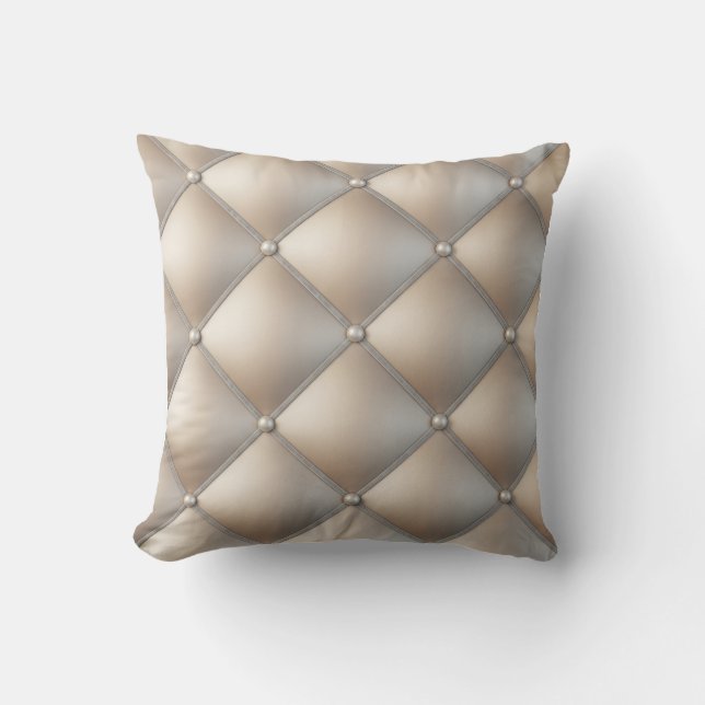 Neutrales 3D-Diamant-Wurfkissen: AccessorizedPearl Kissen (Vorderseite)