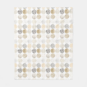Neutrales abstraktes Kreis-Muster Fleecedecke