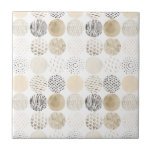 Neutrales Abstraktes Kreismuster Fliese<br><div class="desc">Neutrales Abstraktes Kreismuster Künstlerin: June Erica Vess. Bild-ID: 150363D.</div>