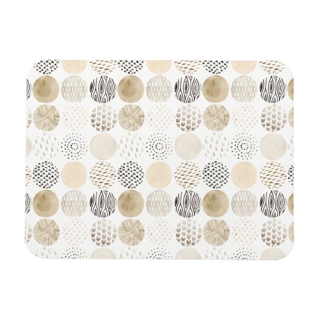 Neutrales Abstraktes Kreismuster Magnet (Horizontal)