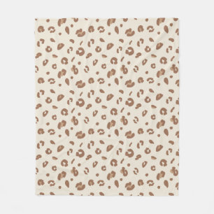 Neutrales abstraktes Leoparden-Druckmuster Moder Fleecedecke
