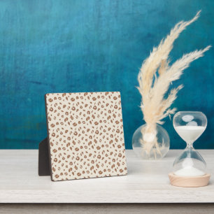 Neutrales abstraktes Leoparden-Druckmuster Moder Fotoplatte