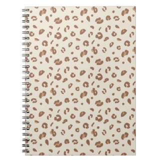 Neutrales abstraktes Leoparden-Druckmuster | Moder Notizblock