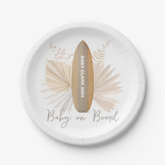 Neutrales Baby an Bord Pappteller