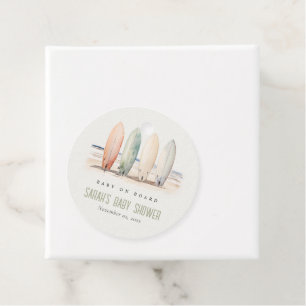 Neutrales Baby an Bord Surfbrett Babydusche Geschenkanhänger