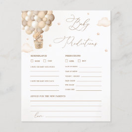 Neutrales Baby-Dusche Vorhersagen und Advice-Spiel