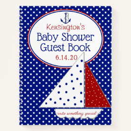 Neutrales Babyduschenbuch für Nautical Sailboat | Notizbuch