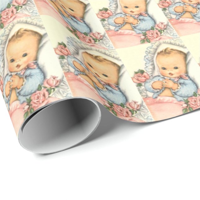 neutrales BABYPARTY-Geschenkverpackungspapier Geschenkpapier (Rolleneckpunkt)