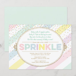 Neutrales Babysprinkle Einladung multicolor Gold