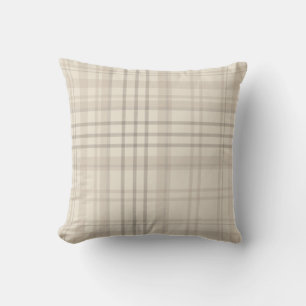 Neutrales Beige Karo Kissen