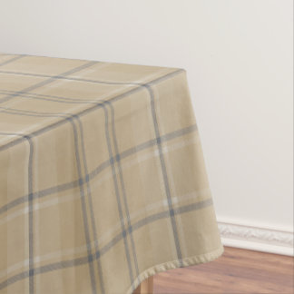 Neutrales Beige Karo Tartan Tischdecke