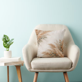 Neutrales Beige Pampas-Sage-Botanikrahmen Kissen