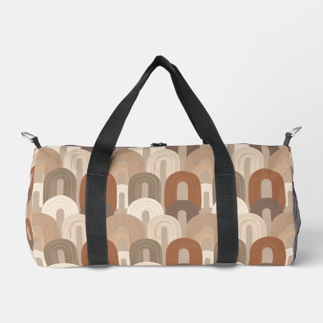 Neutrales Bogen Abstract Muster Duffle Bag (Vorderseite)
