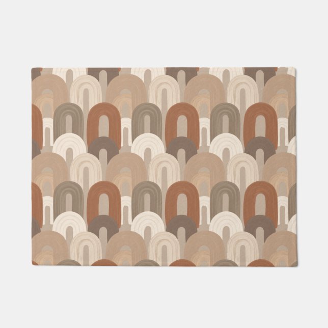 Neutrales Bogen Abstract Muster Fußmatte (Vorderseite)