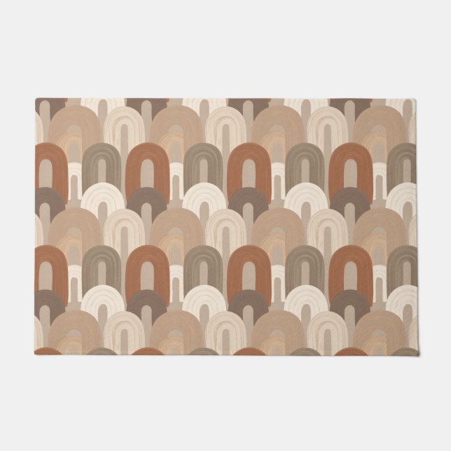 Neutrales Bogen Abstract Muster Fußmatte (Vorderseite)