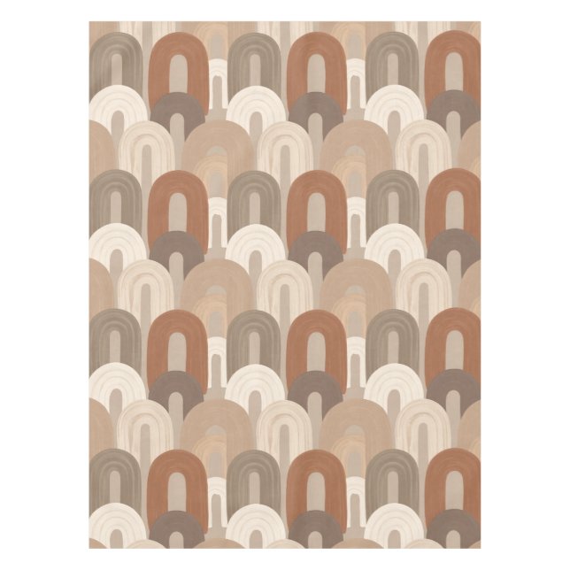 Neutrales Bogen Abstract Muster Tischdecke (Vorderseite)