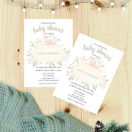 Neutrales Bohemisches Wasserfarben-Flora-Geschlech Einladung