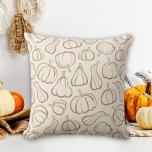 Neutrales Boho-Beige-Kürbismuster Herbst Halloween