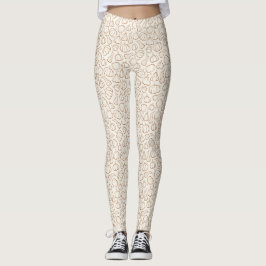 Neutrales Boho-Kürbismuster Herbst-Halloween-Party Leggings