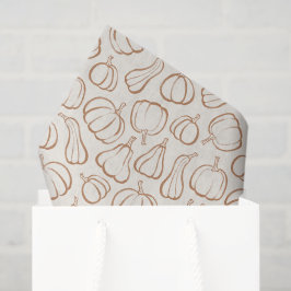 Neutrales Boho-Kürbismuster Herbst-Halloween-Party Seidenpapier