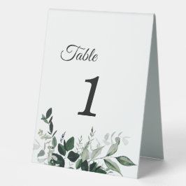Neutrales botanisches Hochzeitsszenario-Tischnumme Tischaufsteller