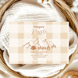 Neutrales Camping-Duschdiapper Raffle Begleitkarte