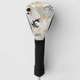 Neutrales elegantes abstraktes Collagendesign Golf Headcover