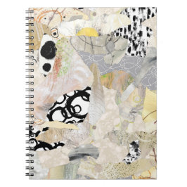 Neutrales elegantes abstraktes Collagendesign Notizblock