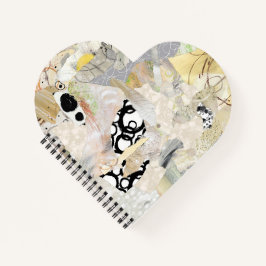 Neutrales elegantes abstraktes Collagendesign Notizbuch