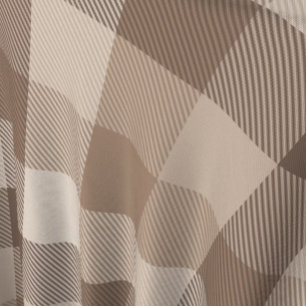 Neutrales Erdbraun Kariertes Gingham Karomuster  Stoff
