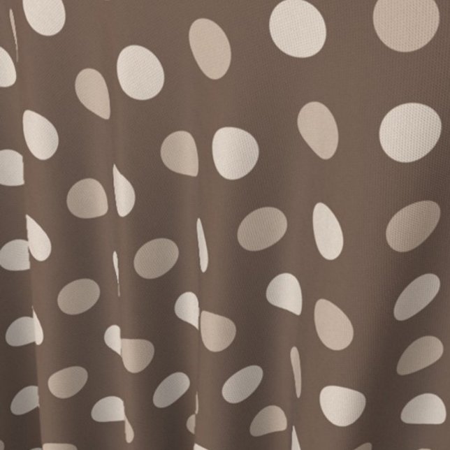 Neutrales Erdbraun-Polka-Punkte-Design  Stoff (Von Creator hochgeladen)