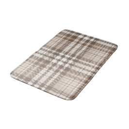 Neutrales Erdtön Plaid Tartan Design Badematte