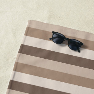 Neutrales Erdtöne Streifen Muster Design Strandtuch